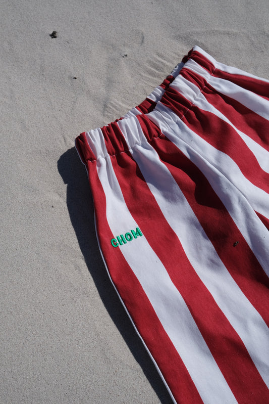 line up pants | red