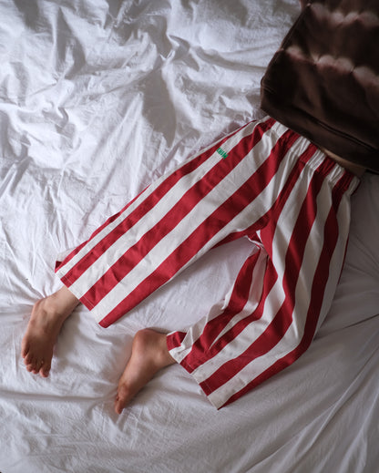 line up pants | red